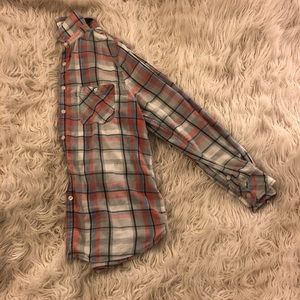 Levi’s peach/blue/grey flannel